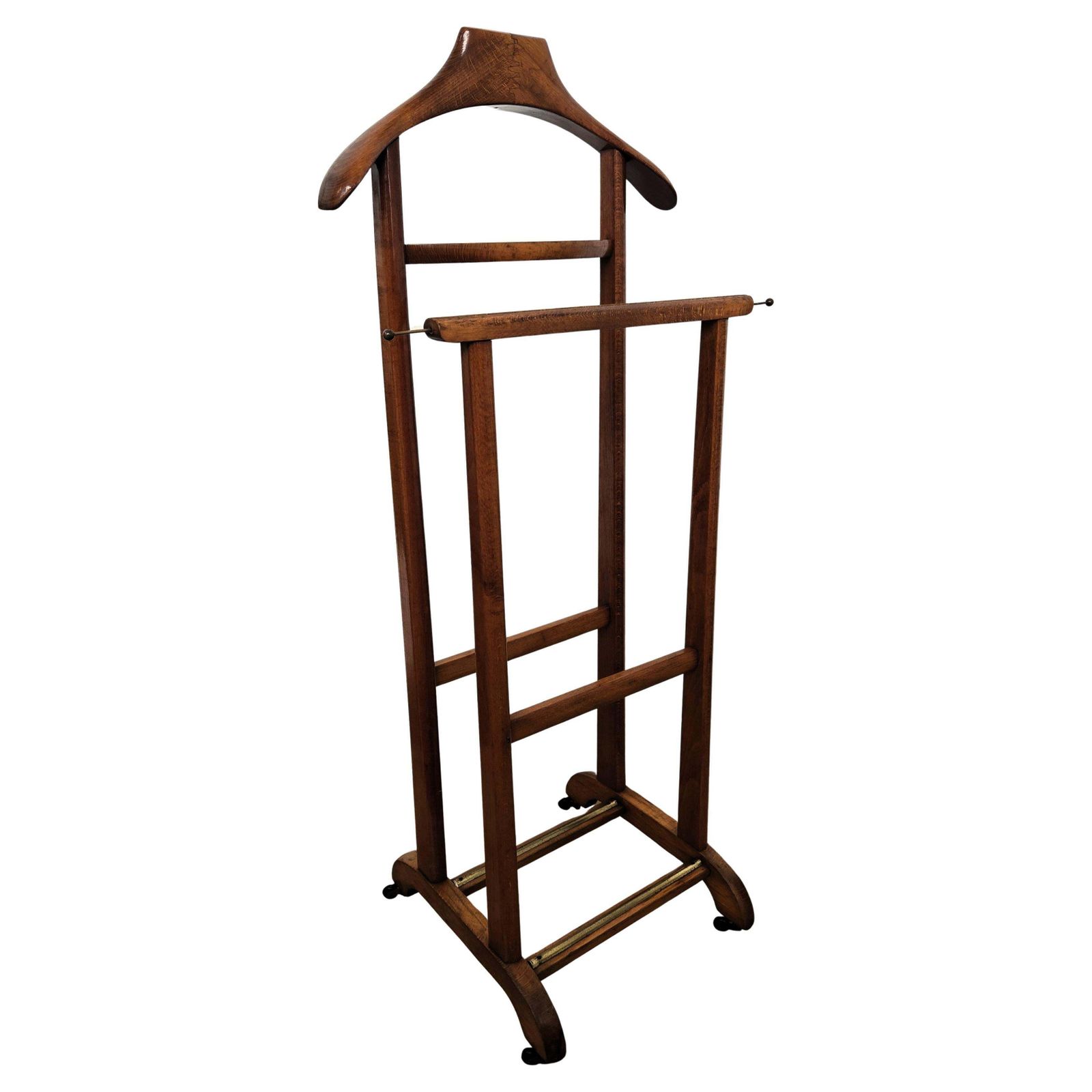 1970s Italian Mid Century Wood Valet Stand Dressboy