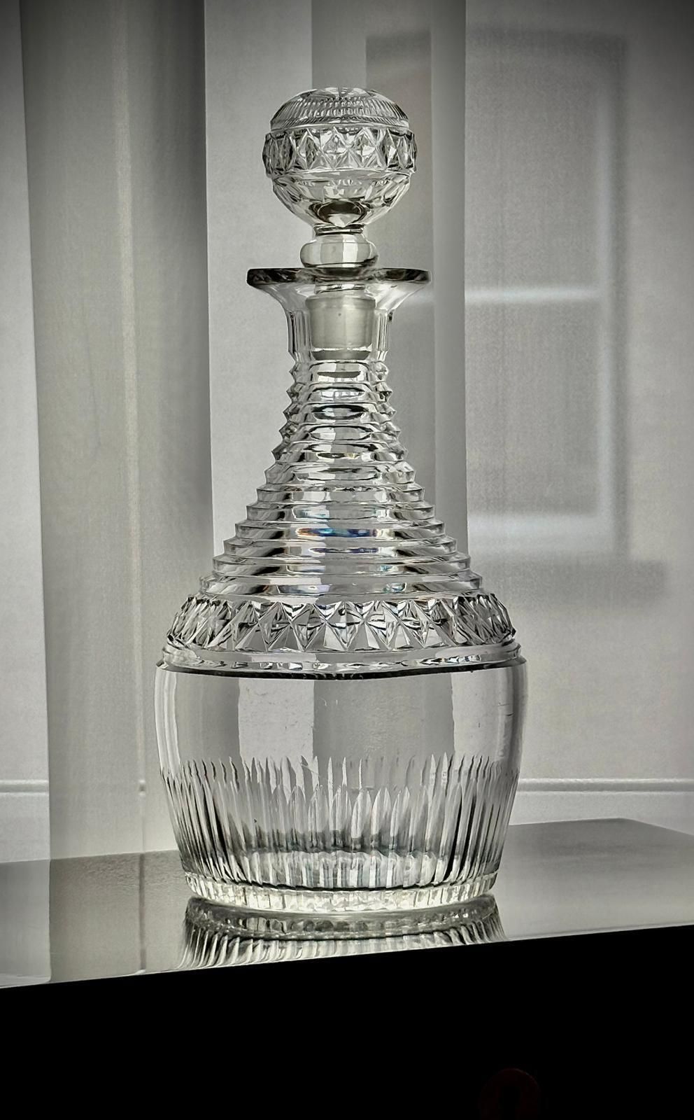 395.0 Georgian Cut Glass Decanter With Stopper, England C.1800–1835 photo