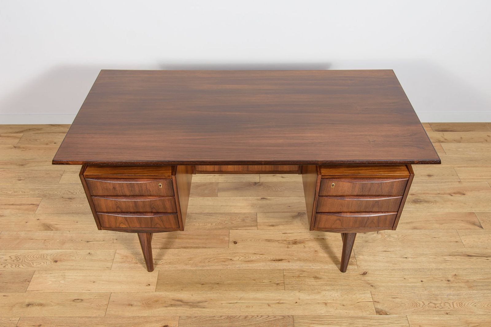 Mid Century Modern Freestanding Rosewood Desk, Denmark, 1960s photo Furniture