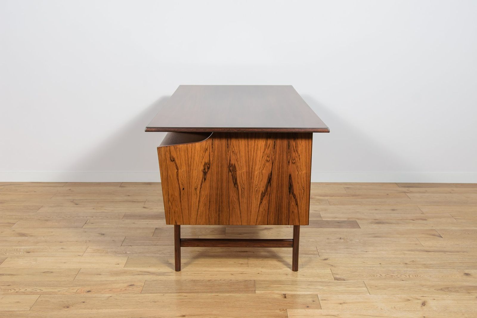 Mid Century Modern Freestanding Rosewood Desk, Denmark, 1960s photo vinterior
