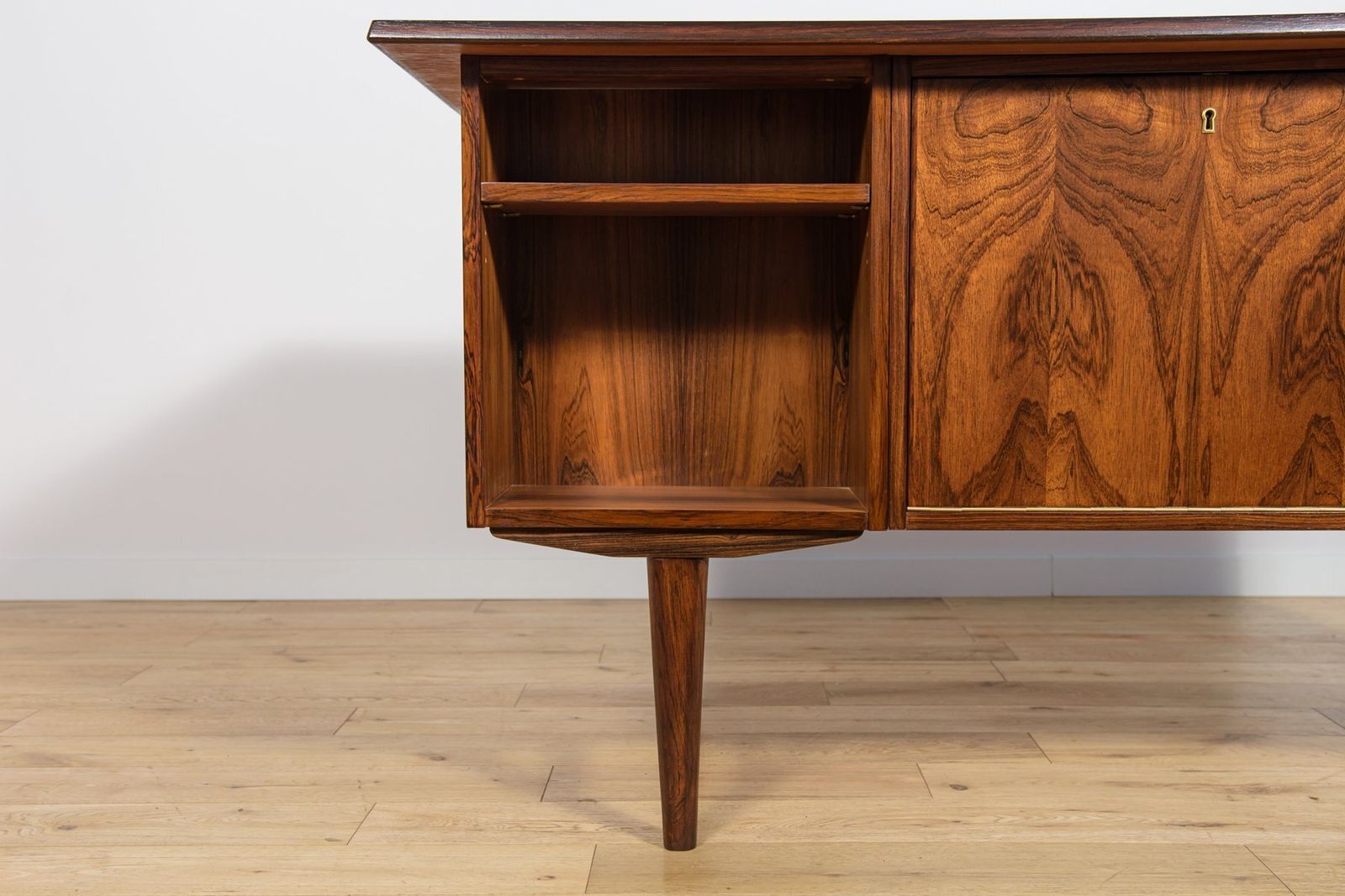 photo for sale Mid Century Modern Freestanding Rosewood Desk, Denmark, 1960s