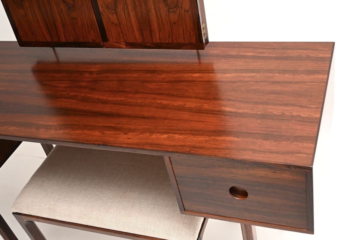 Danish Vintage Rosewood Dressing Table And Stool By Kai Kristiansen For Aksel Kjersgaard photo vintage