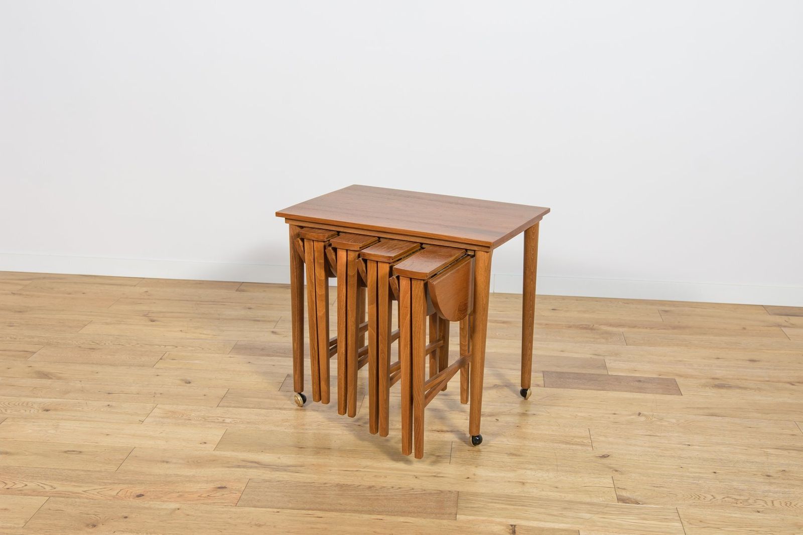 Mid Century Modern Danish Nesting Tables By Poul Hundevad For Novy Domov, Czechoslovakia, 1960s, Set Of 5