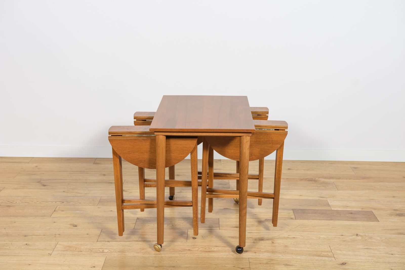 Mid Century Modern Danish Nesting Tables By Poul Hundevad For Novy Domov, Czechoslovakia, 1960s, Set Of 5 photo vintage