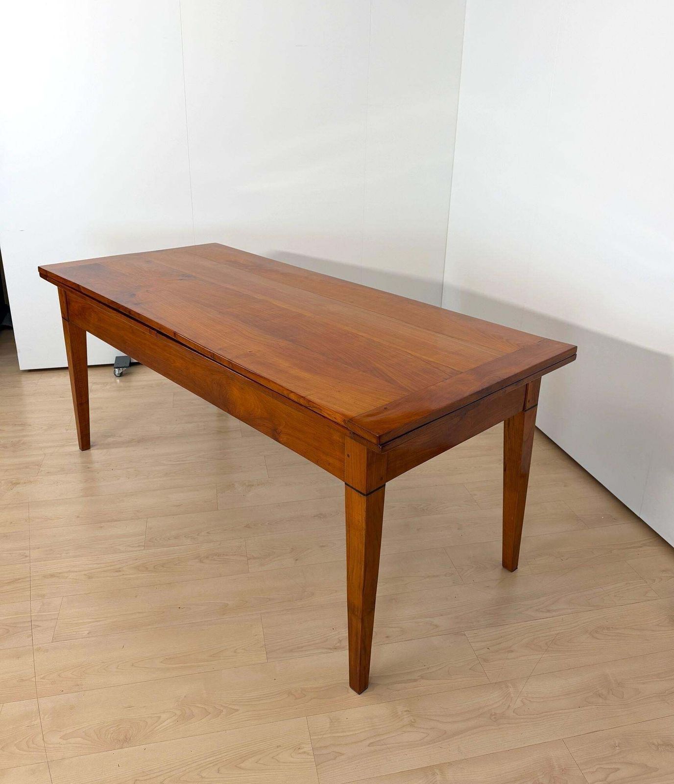 Biedermeier Expandable Table, Cherry Wood, Chestnut, France, Circa 1820 photo furniture