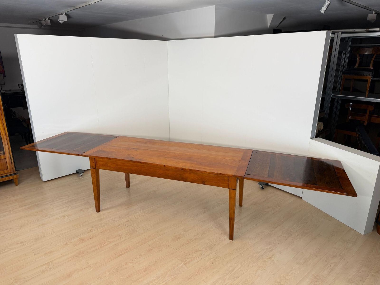 Biedermeier Expandable Table, Cherry Wood, Chestnut, France, Circa 1820 photo 7912.0