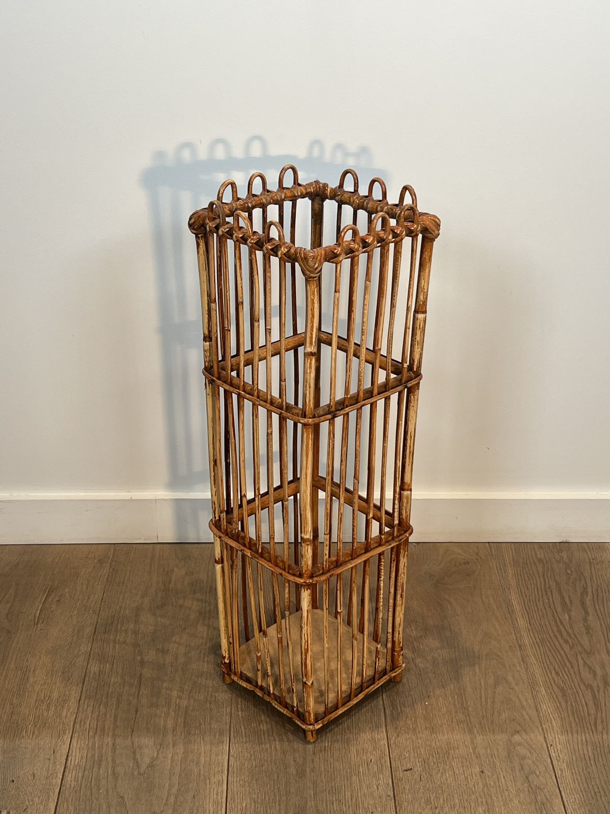 Rattan Umbrella Stand, 1970s, Vintage photo Home Decor