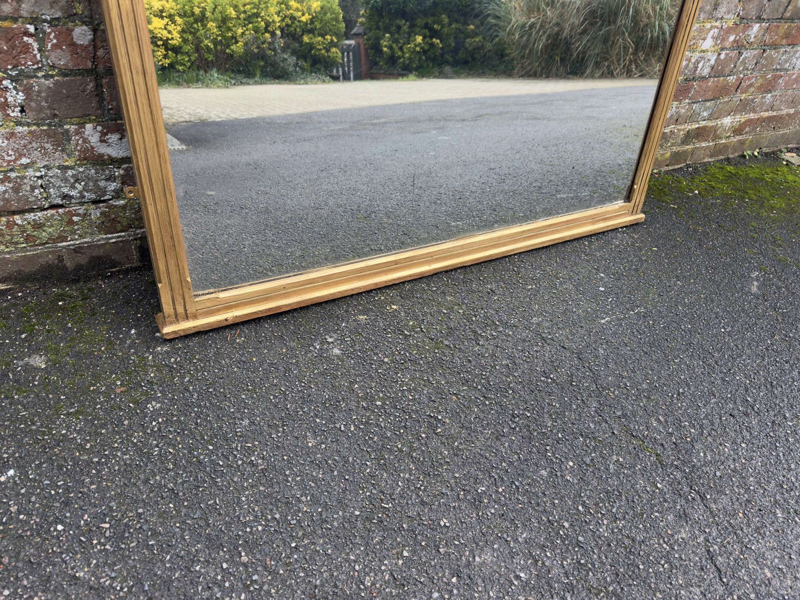 A Wonderful Large Antique English 19th C Gilt Overmantle Mirror. photo for sale