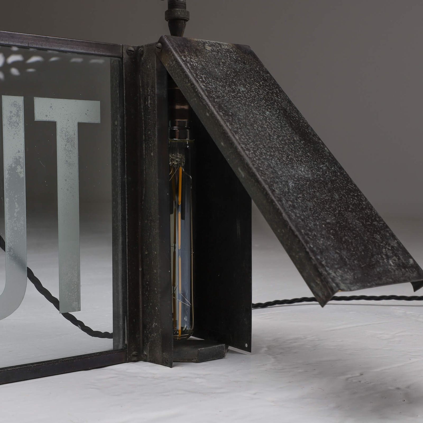 photo furniture Antique ‘Way Out’ Gas Light Sign