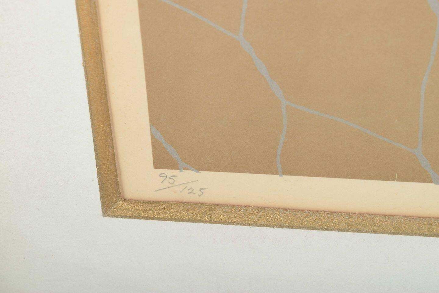 Roy Lindqvist. Color Lithograph On Paper. Composition With Nude Woman. photo for sale