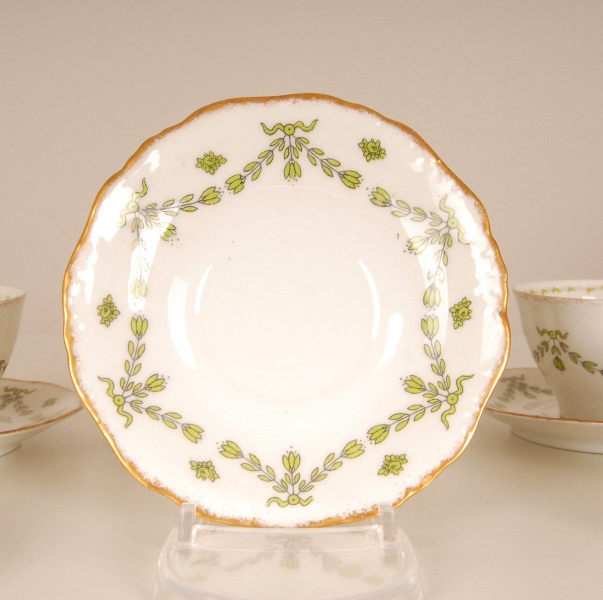 photo for sale Art Nouveau French Limoges Porcelain Tea Set From A. Lanternier, 1890s, Set Of 15