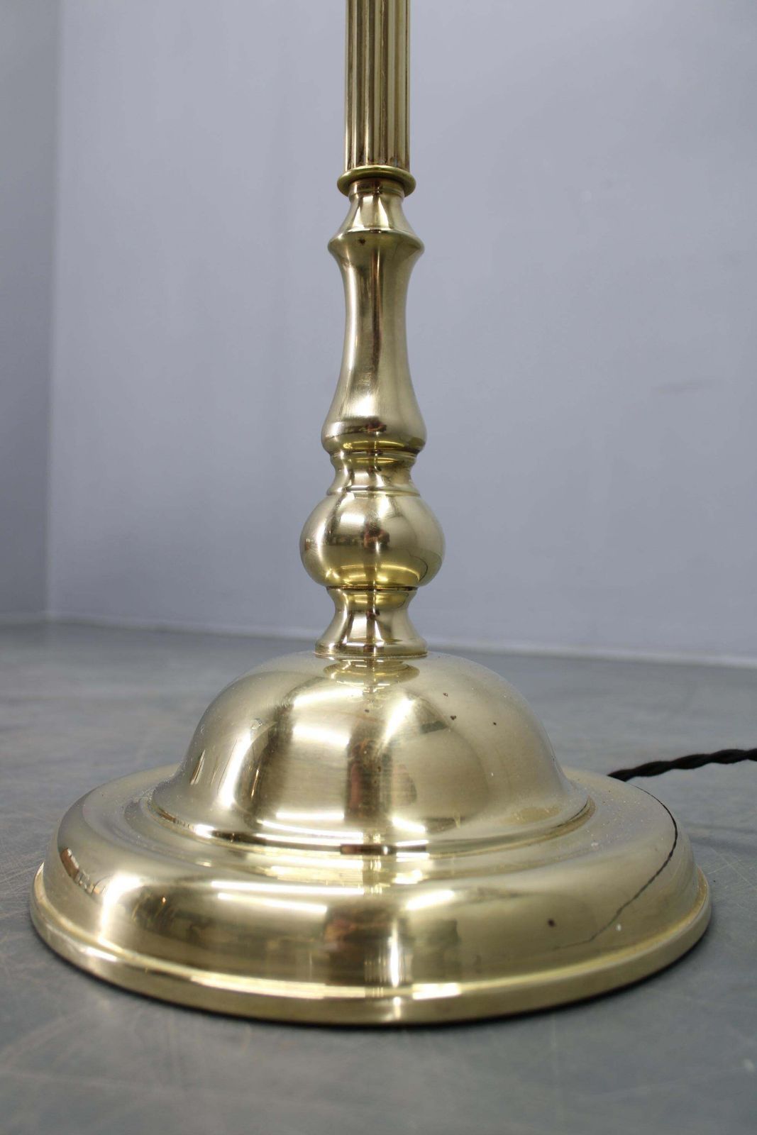 Lighting 1970s Czechoslovak Floor Lamp In Brass With Milky Glass Shades photo