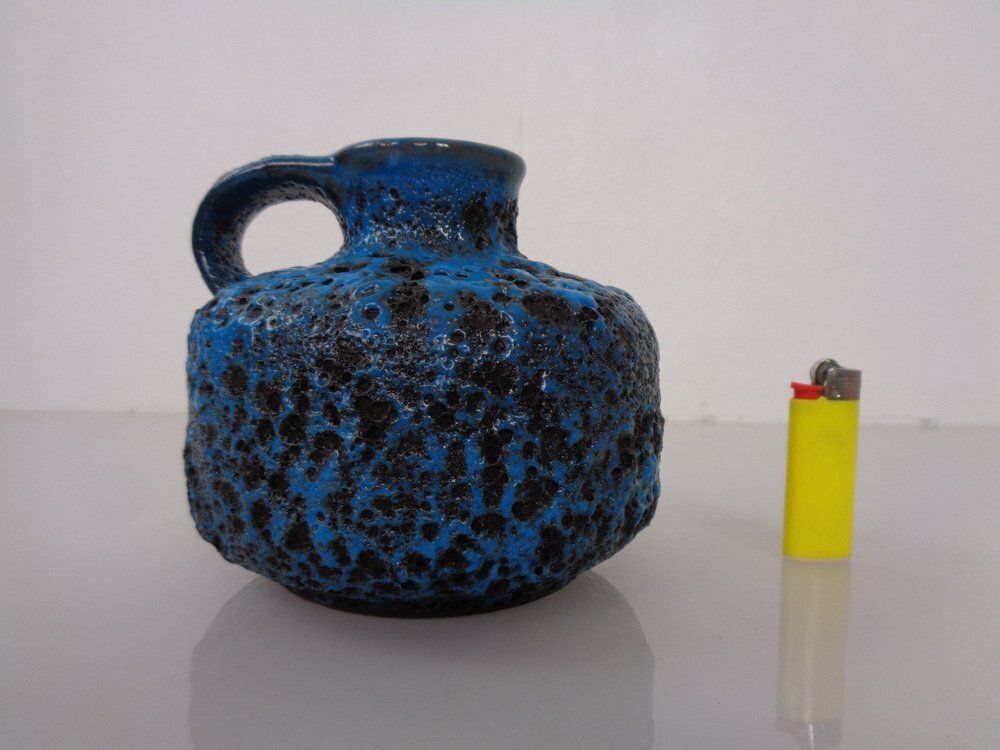 Turquoise Lava Ceramic Vase From Gräflich Ortenburg, Germany, 1960s photo furniture