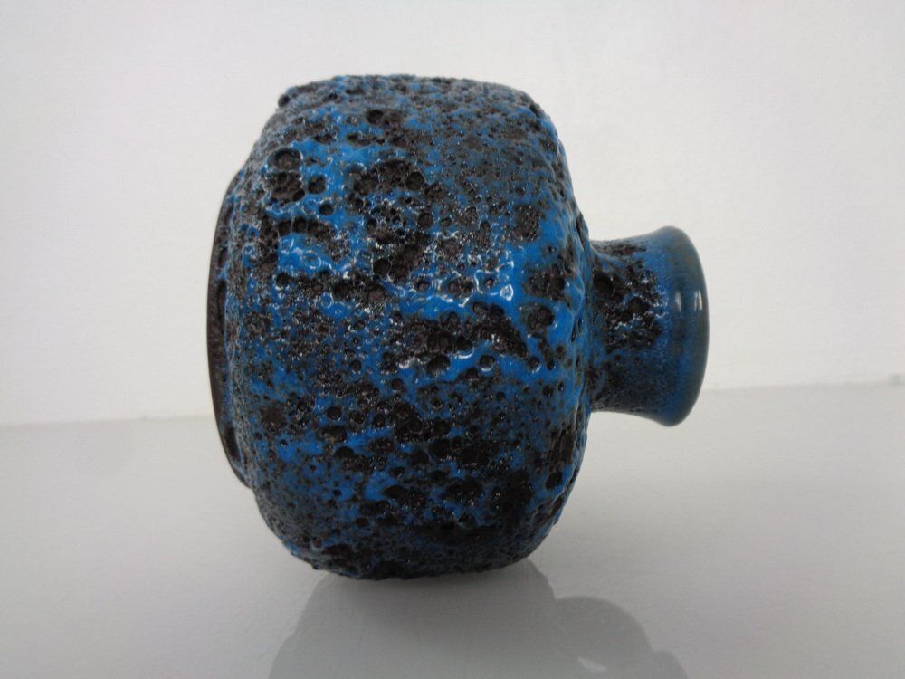 photo vinterior Turquoise Lava Ceramic Vase From Gräflich Ortenburg, Germany, 1960s