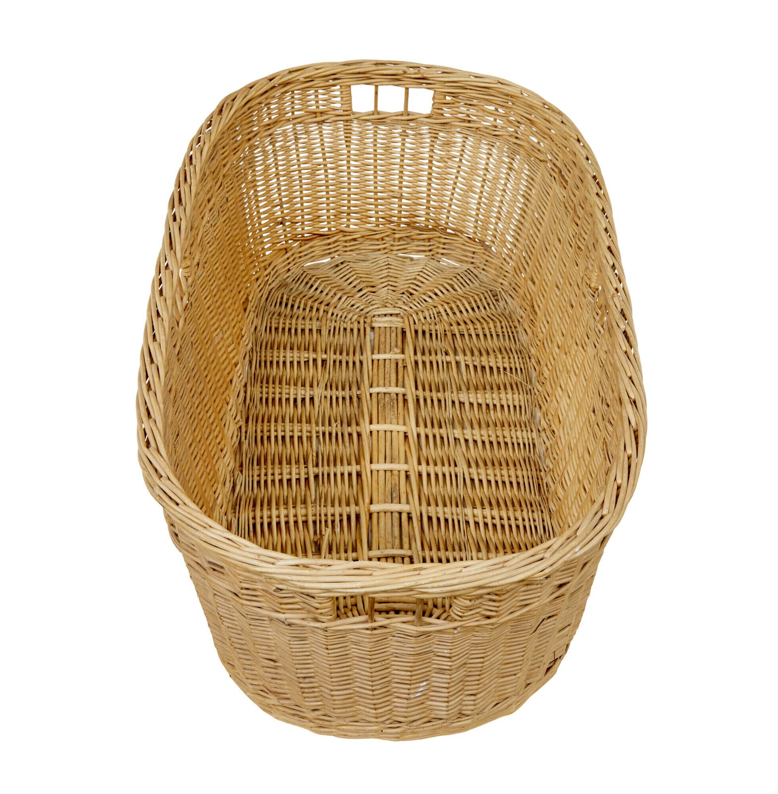 Swedish 20th Century Hand Woven Linen Basket photo vinterior