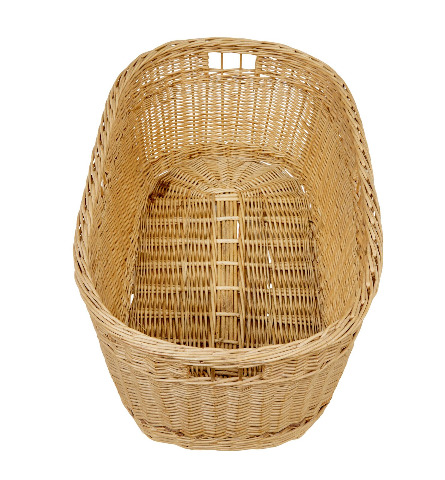 Swedish 20th Century Hand Woven Linen Basket photo buy