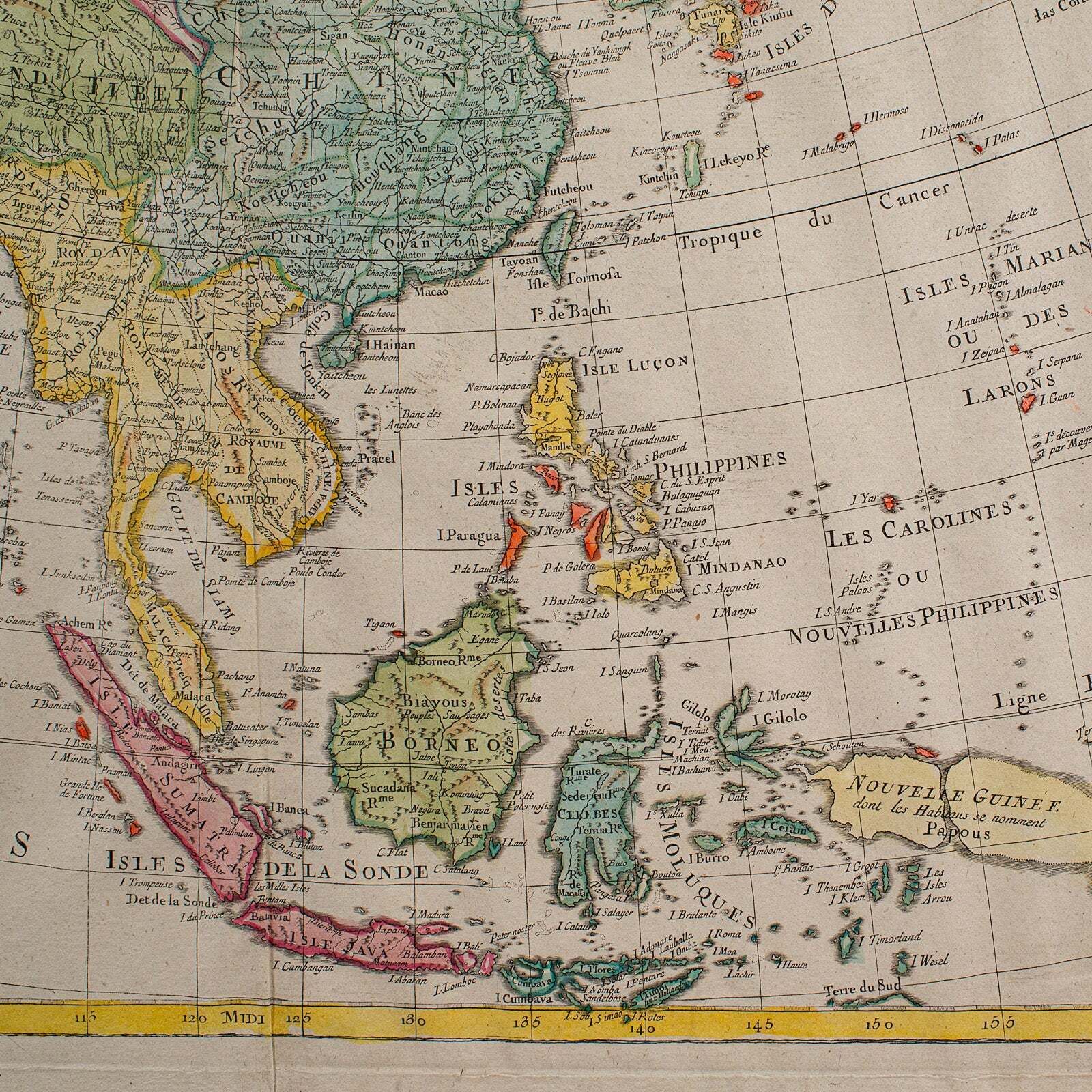 photo for sale Antique Map Of Asia, French, Framed, Atlas, Continental Cartography, Georgian