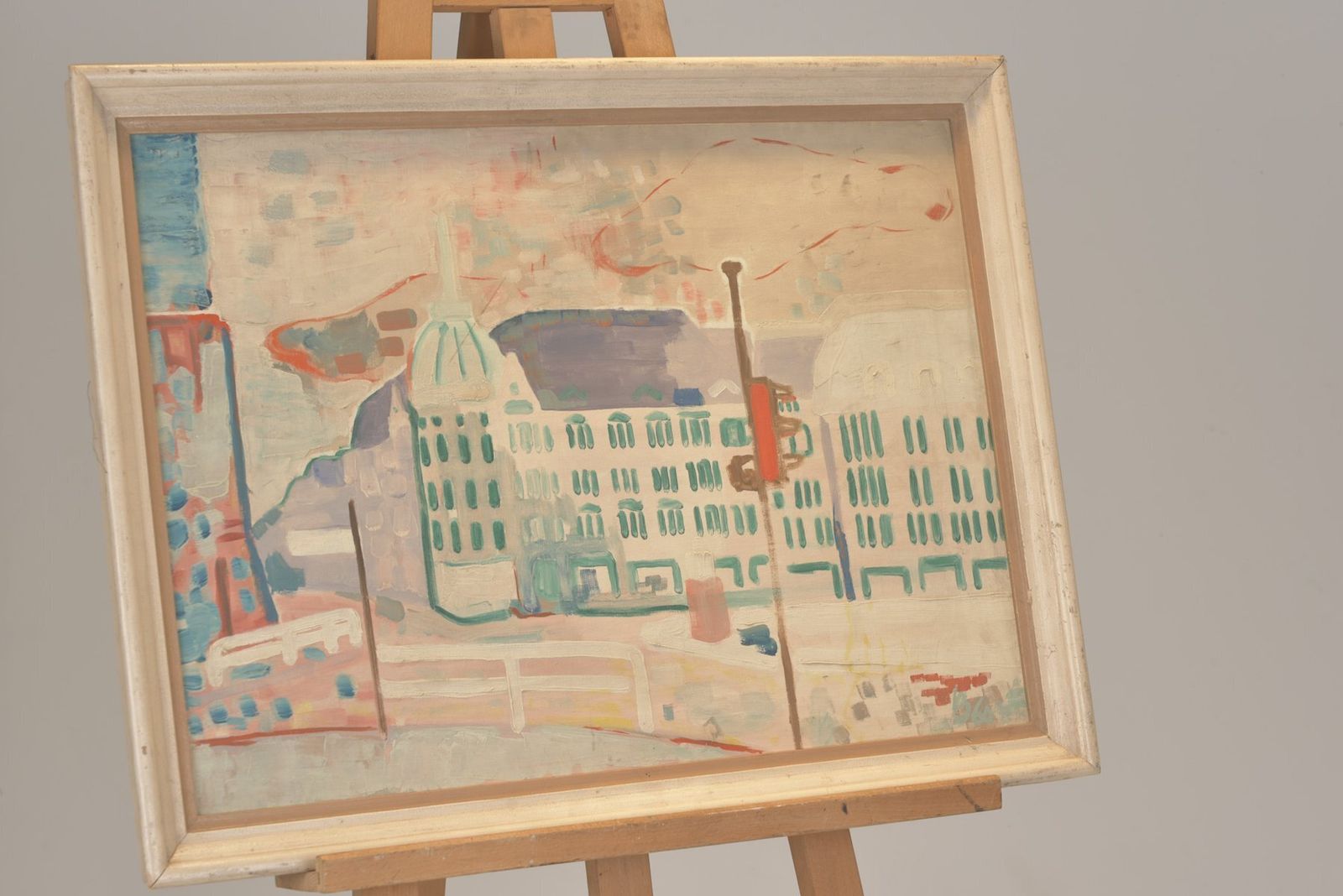 Oil Painting, Cityscape: Spandau, Near Berlin, Around 1960 photo furniture