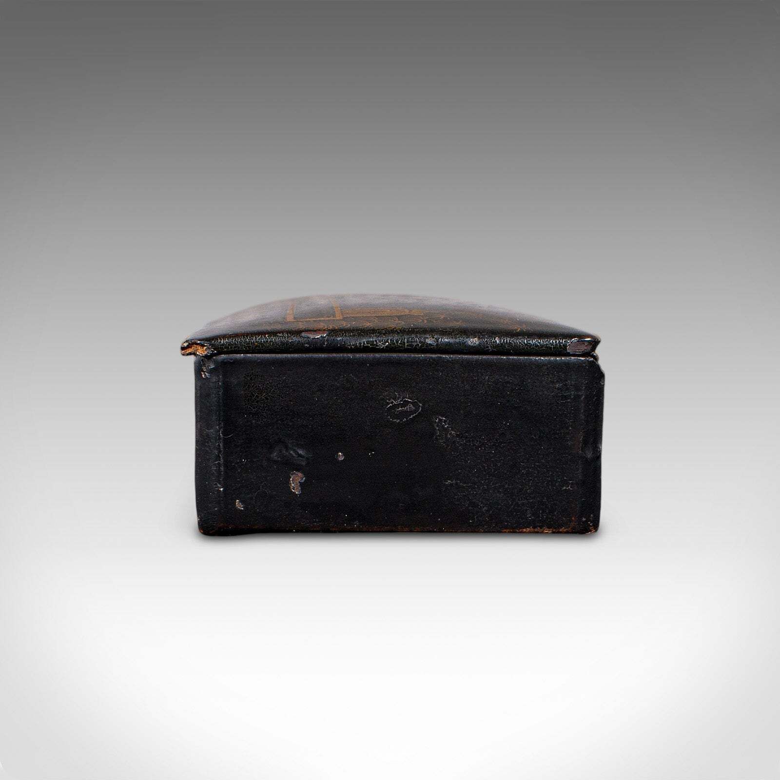 Antique Calligrapher's Pen Box, Lacquered, Quill Case, Chinoiserie, Victorian photo vinterior
