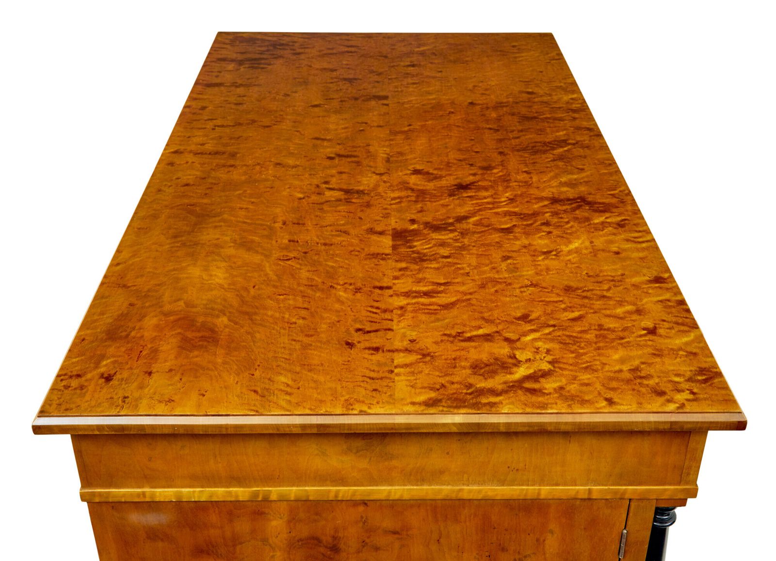 Swedish Early 20th Century Empire Revival Birch Pedestal Desk photo Furniture