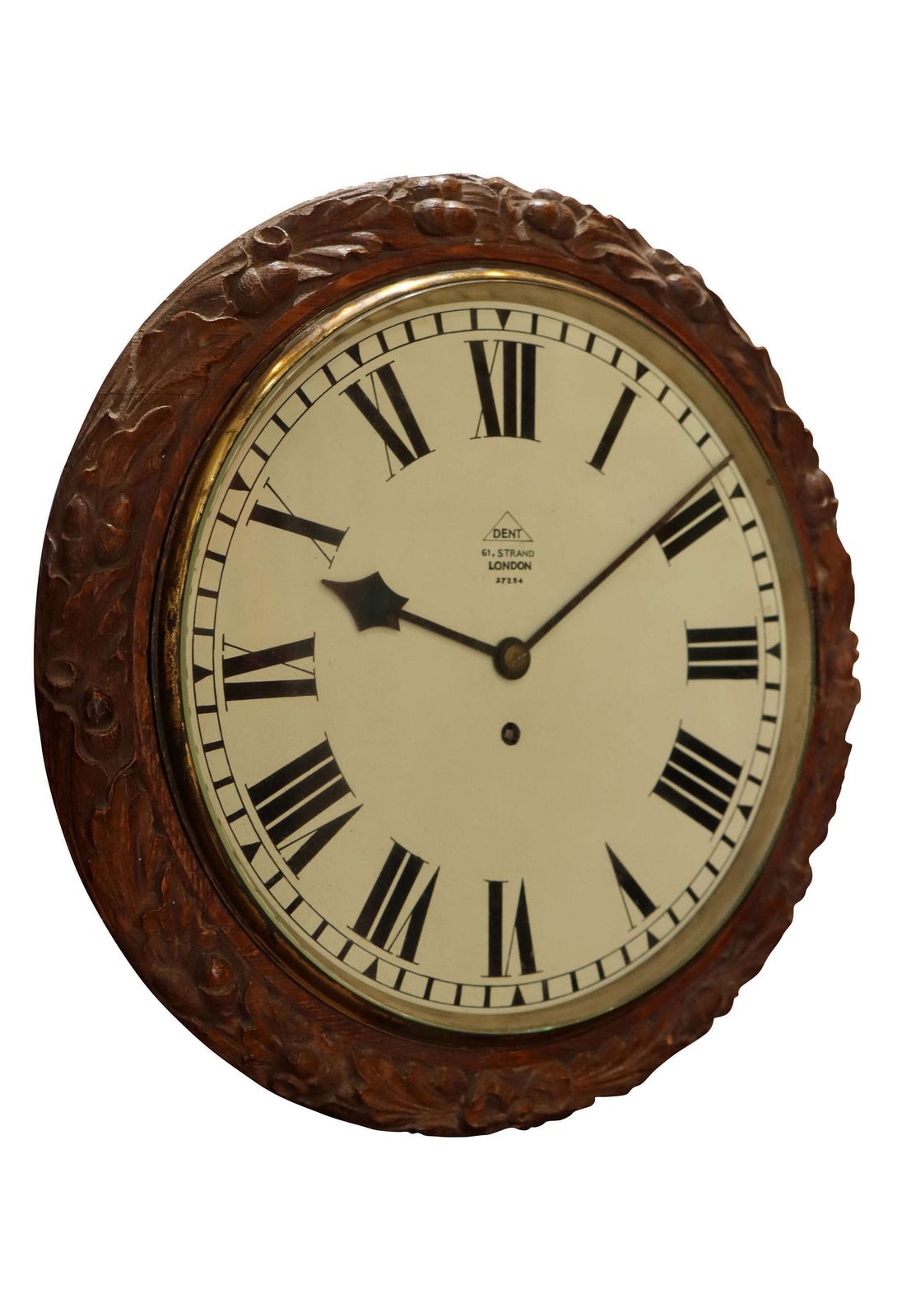 19th Century Chain Fusee Eight Day Circular Wall Timepiece By Dent Of London