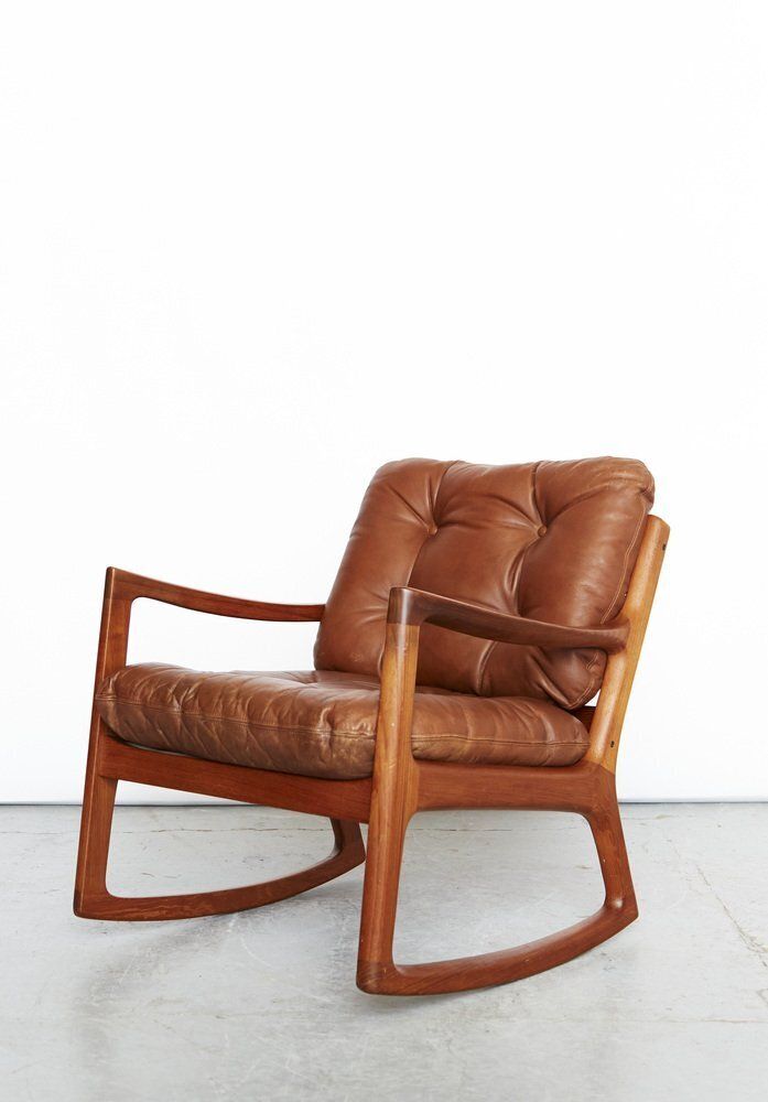 Modern Mid Century Senator Rocking Chair By Ole Wanscher For Cado, 1960s