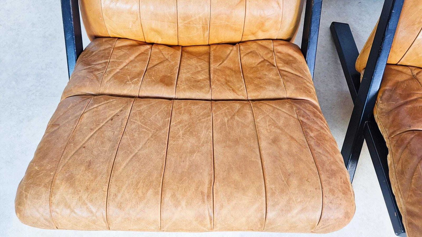 2 X Ueli Berger De Sede Vintage 1970s Danish Design Leather Easy Lounge Chairs Pg012 photo vinterior