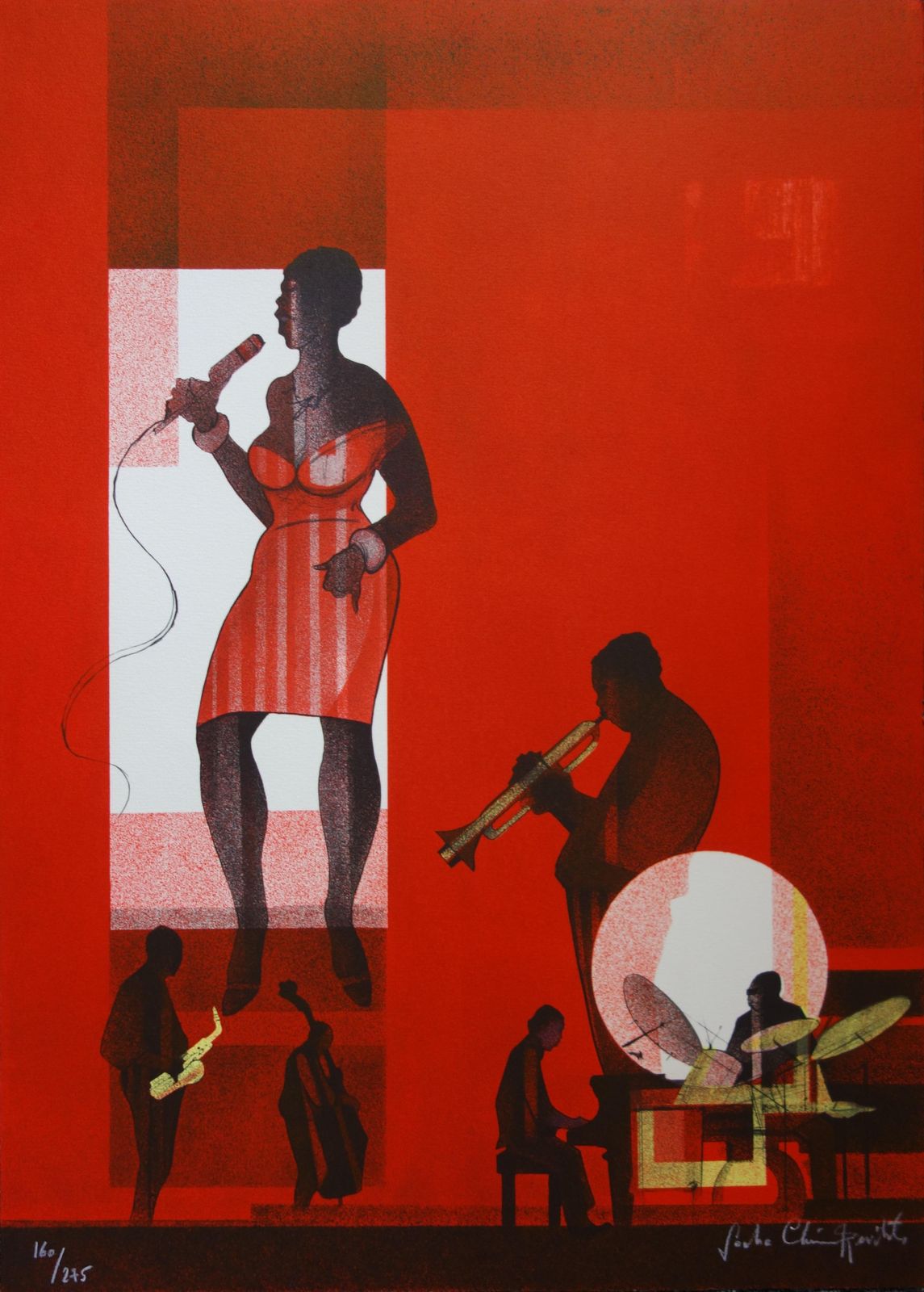 Sacha Chimkevitch Jazz : Hot Swing   Original Handsigned Lithograph
