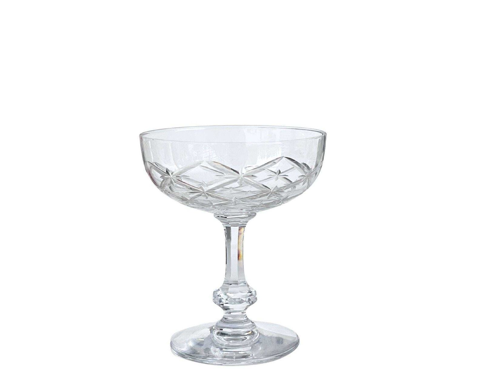 Val Saint Lambert Champagne Coupe | 5 Stuks | Belgisch Geslepen Kristal.