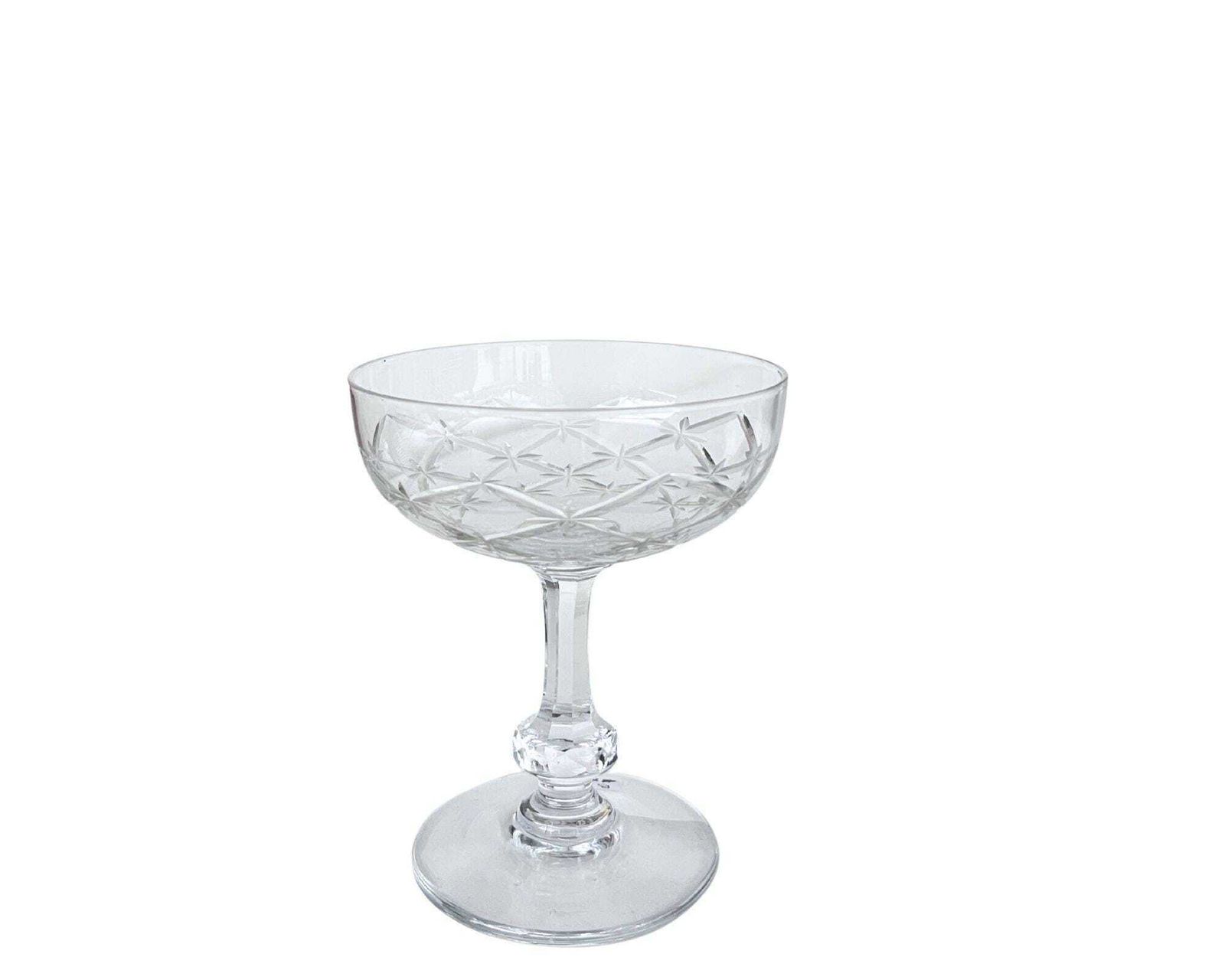 Val Saint Lambert Champagne Coupe | 5 Stuks | Belgisch Geslepen Kristal. photo vinterior