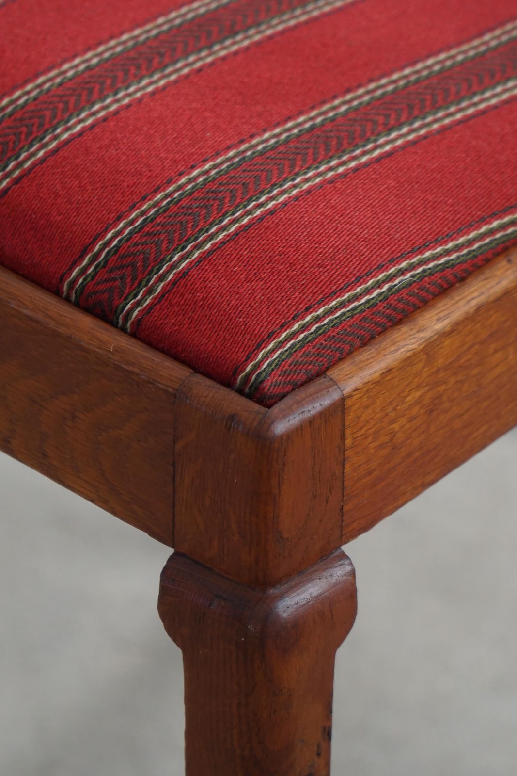 photo buy Set Of 6 Classic Danish Modern Dining Chairs, Oak & Upholstered Seats, 1950s