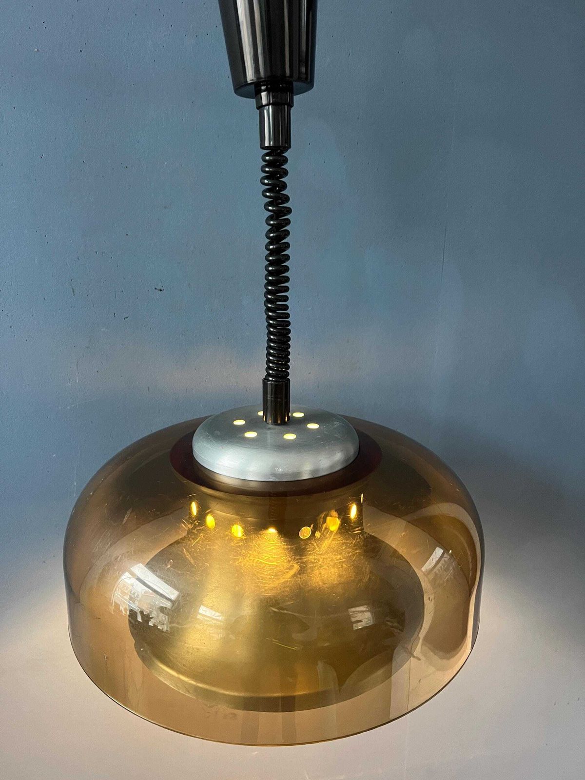 Vintage Mid Century Herda Space Age Hanglamp. photo vinterior