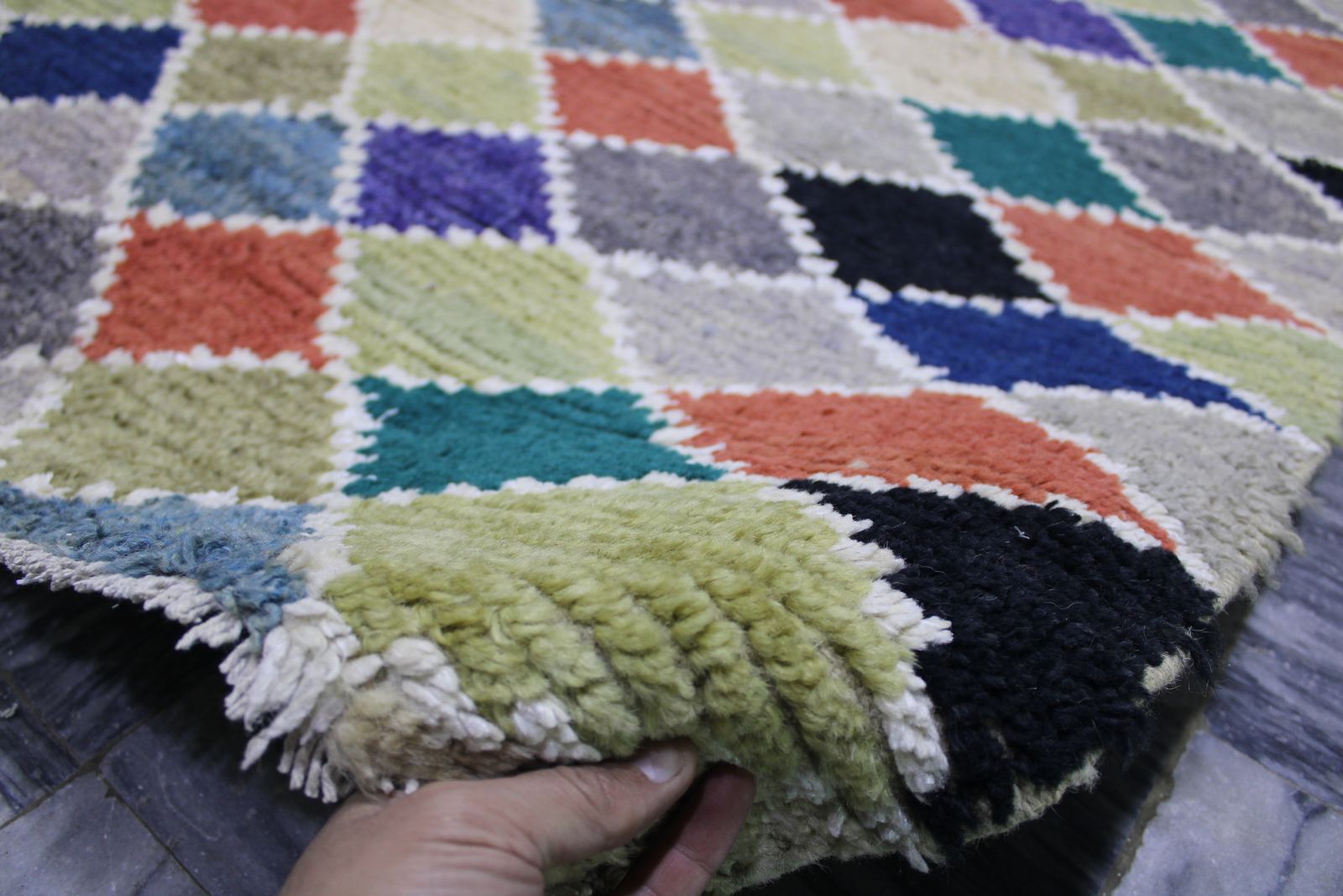 photo furniture 3x5 Hand Knotted Modern Gabbeh Multicolor Area Rug