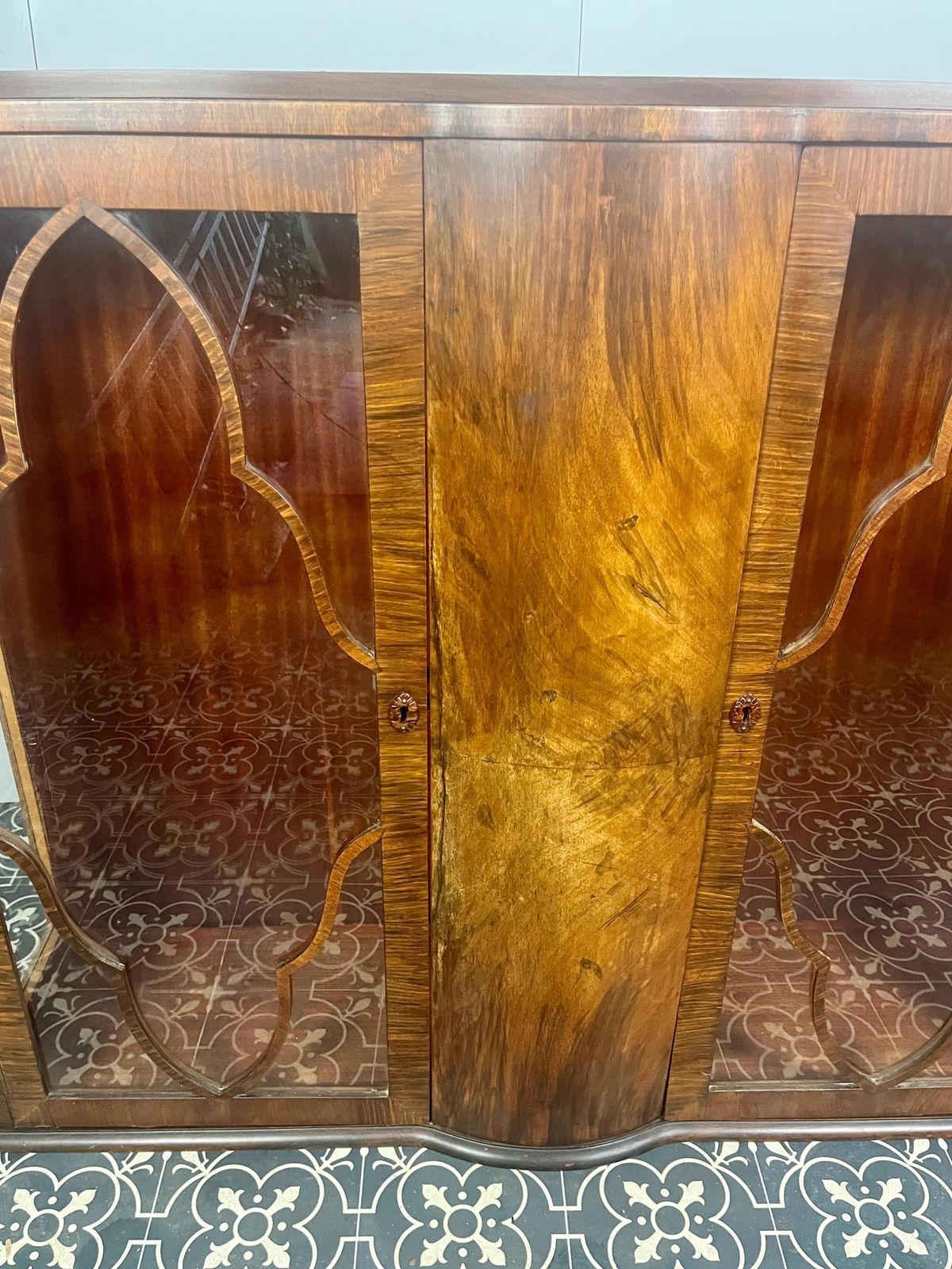 photo buy 1930’s Walnut Art Deco Vintage Cocktail Cabinet