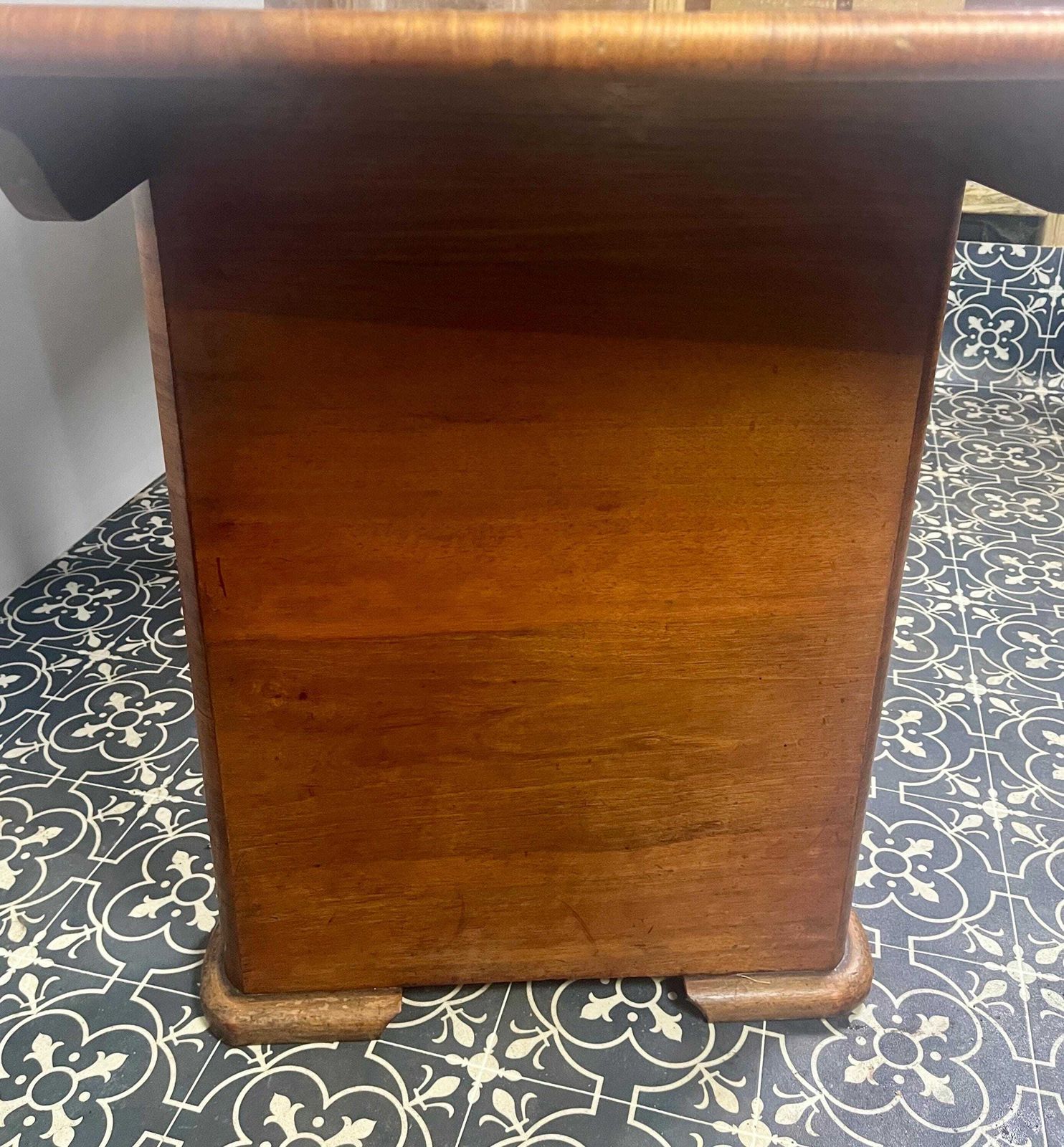 1930’s Vintage Art Deco Burr Walnut Dining Table, Period Furniture photo vintage
