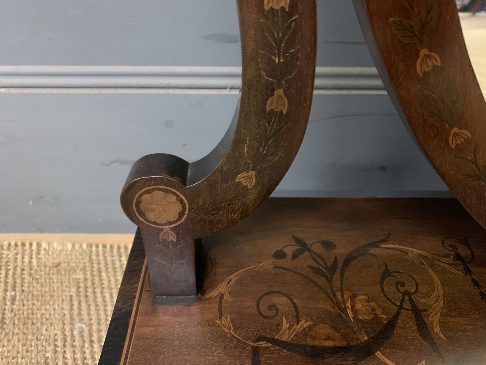 Large Scale Georgian Inlaid Toilet Mirror photo 995.0