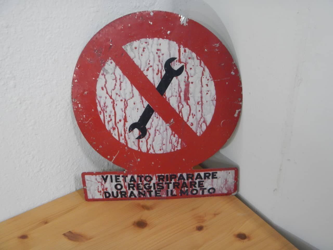 Sign Prohibiting The Repair Of Machinery, 1950