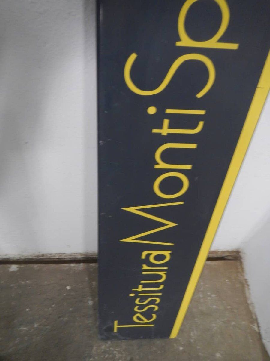 Textile Industry Sign, 1970, 1970s photo Home Decor