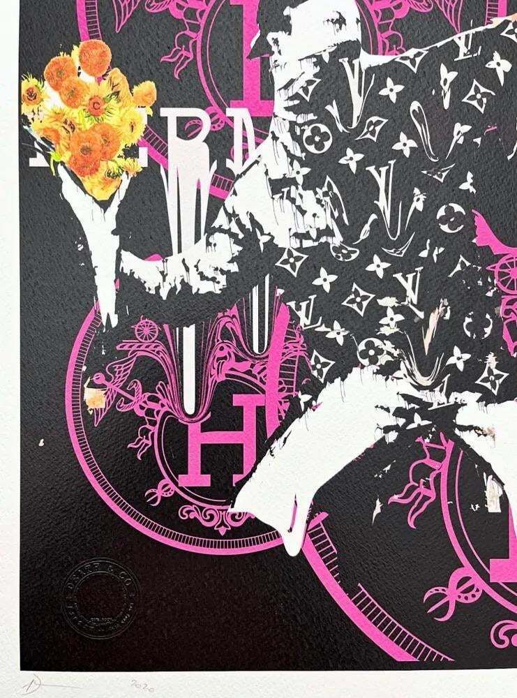Death Nyc   Banksy Flower Thrower And Hermes   Limited Edition With Certificate photo furniture