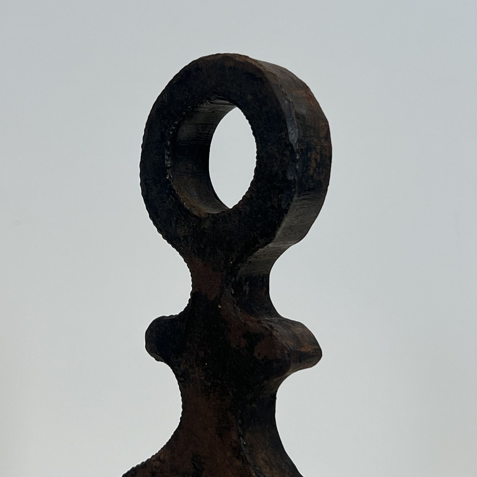 photo for sale Pair Of Modernist Wrought Iron Andirons