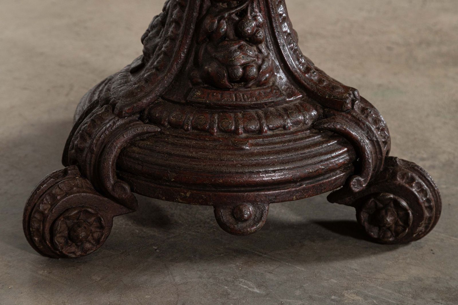 Pair English 19thc Mahogany Painted Cast Iron Tavern Tables photo furniture