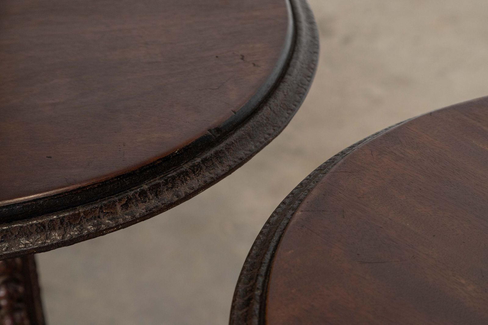 Pair English 19thc Mahogany Painted Cast Iron Tavern Tables photo vinterior