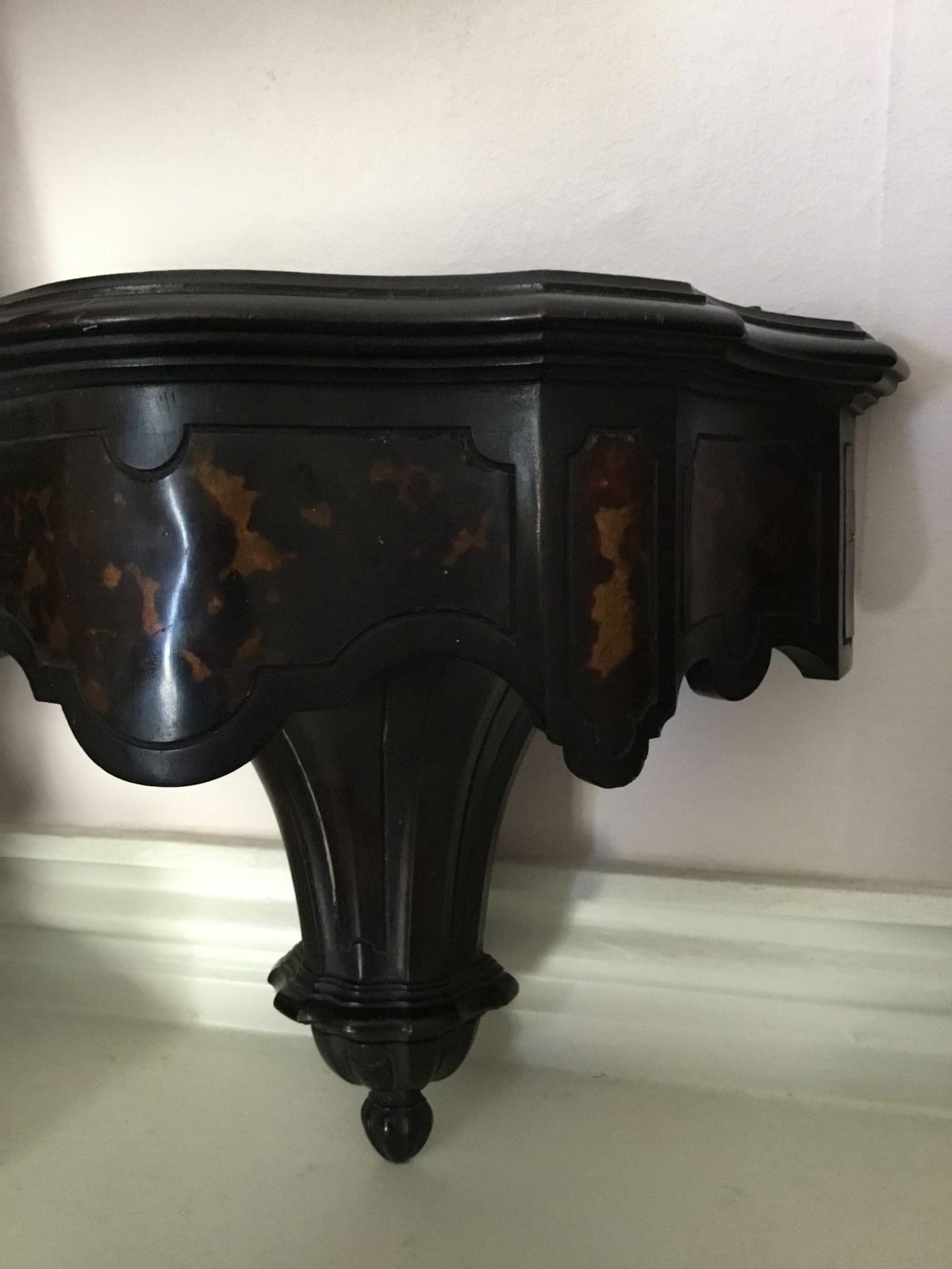 Late Georgian Tortoiseshell And Ebony Bracket Shelf Clocks Etc photo furniture