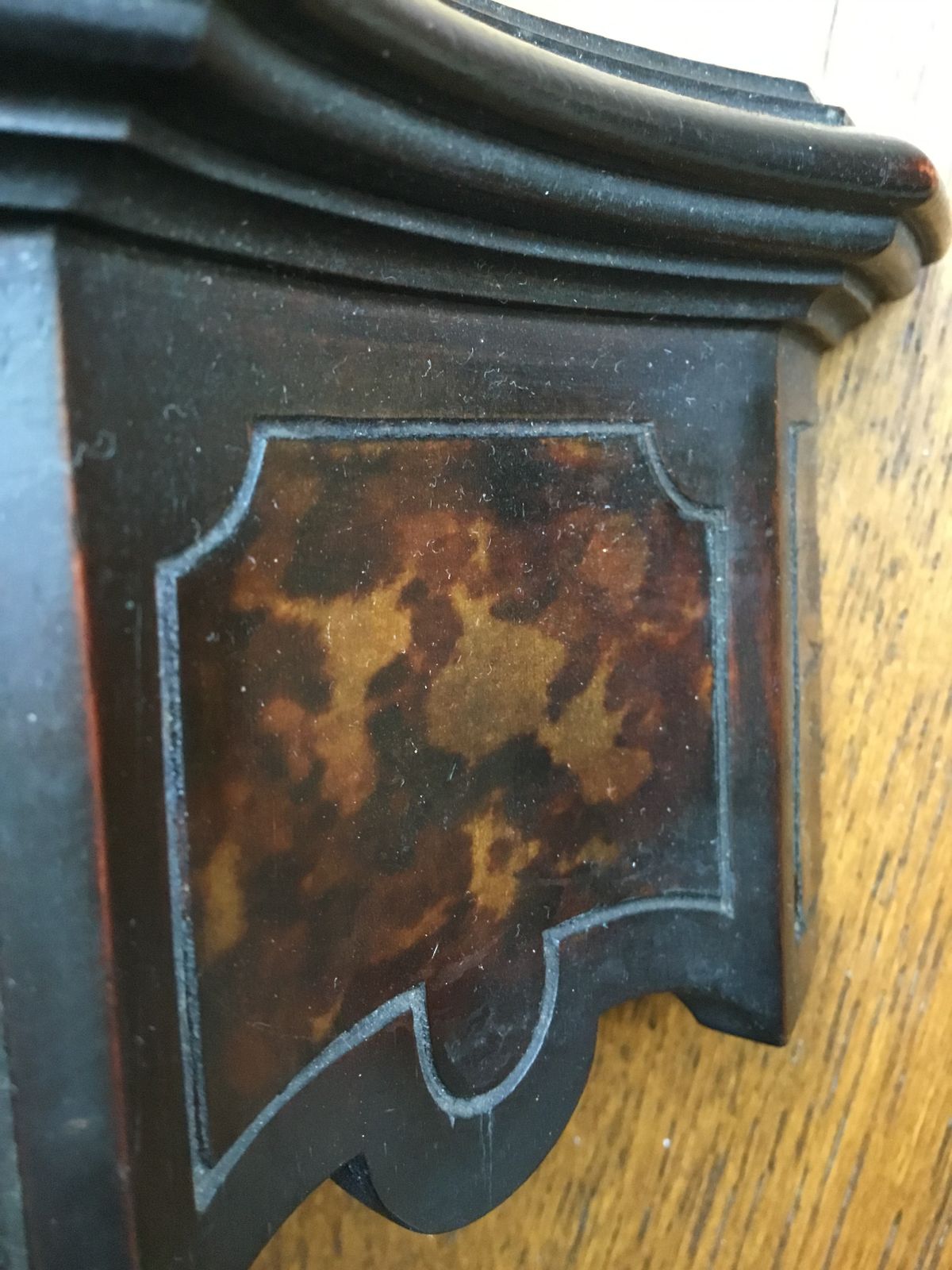 Late Georgian Tortoiseshell And Ebony Bracket Shelf Clocks Etc photo Furniture