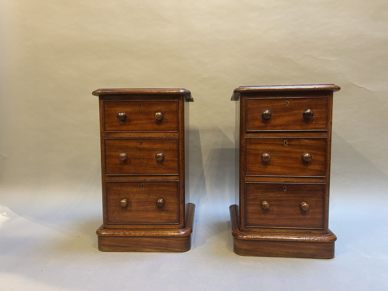 Pair Victorian Bedside Chest Of Drawers photo buy