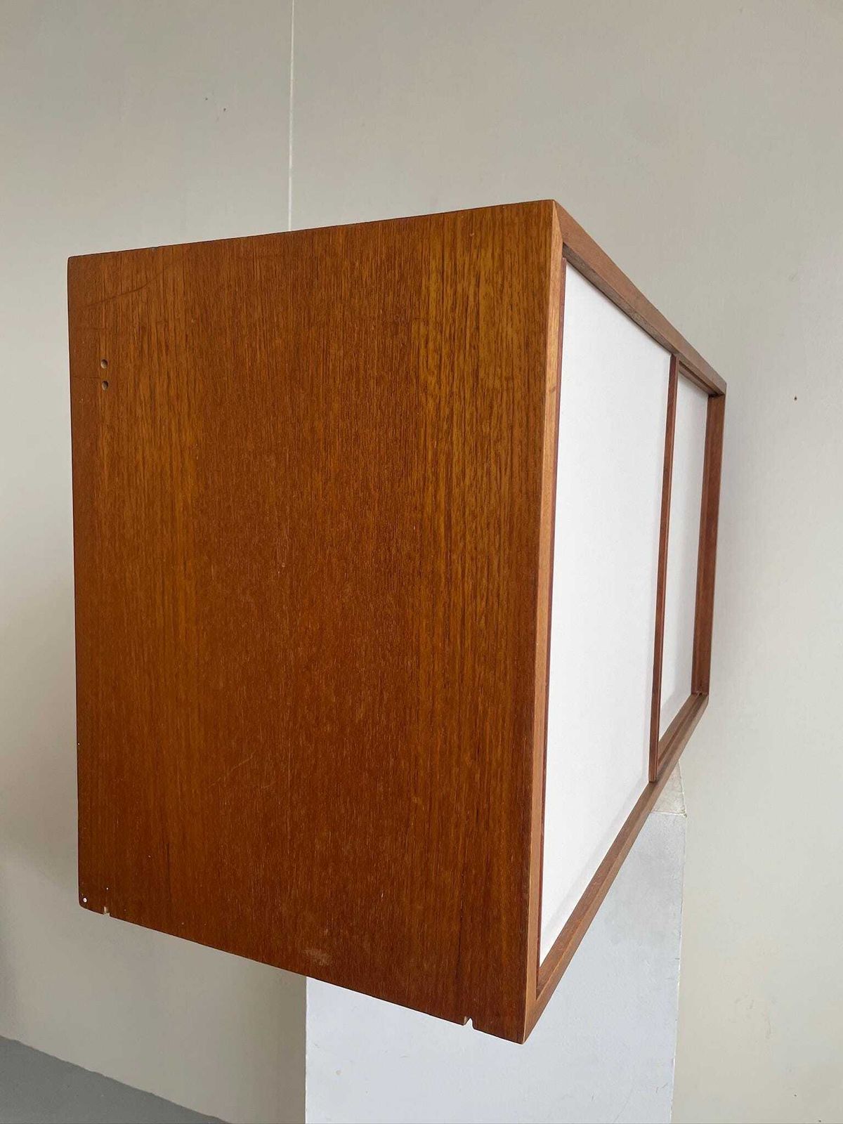 Large Sliding Wooden Doors 89cm White Cabinet Staples Ladderax & 2 Bars (09c) photo buy