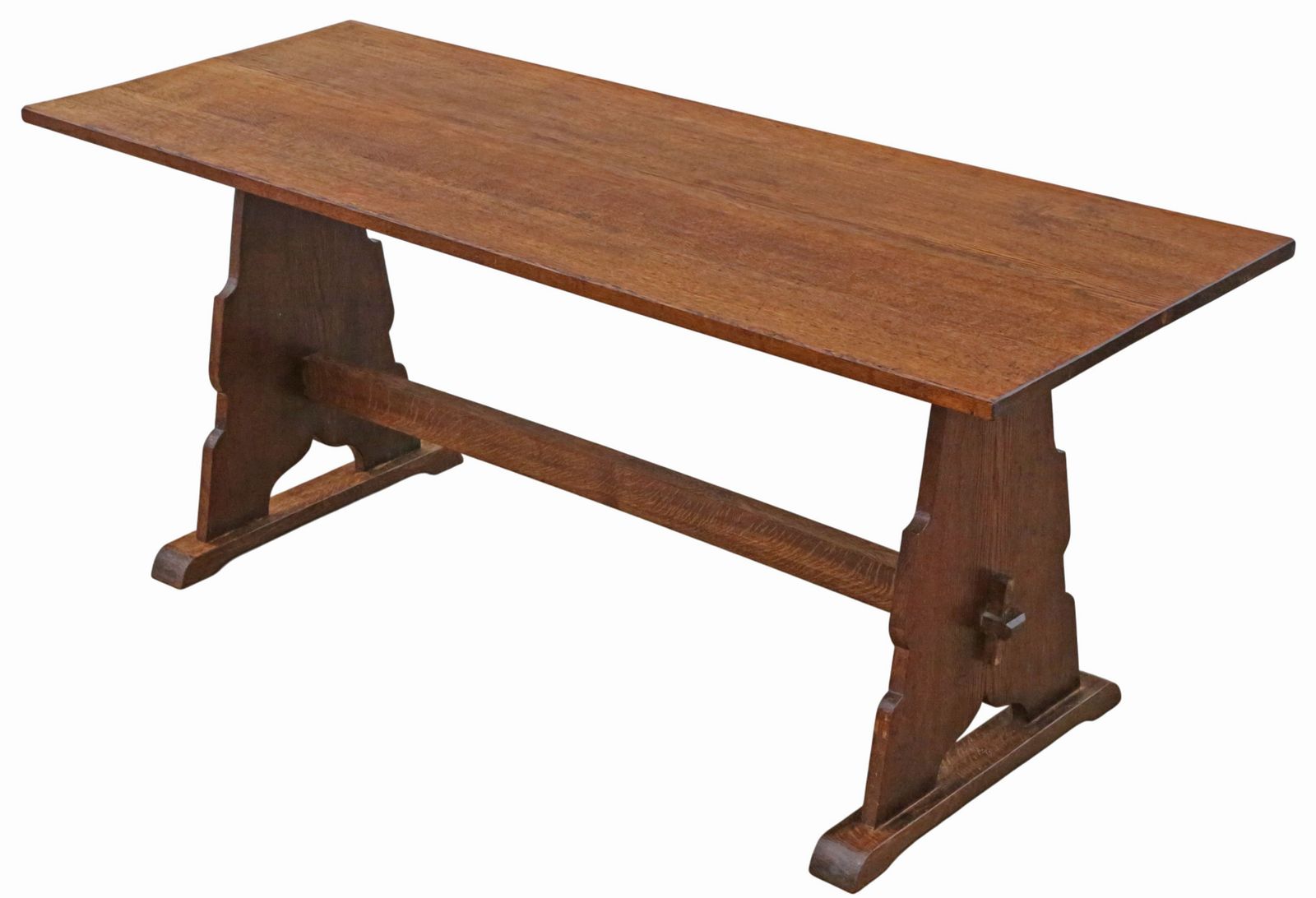 Antique Late 19th Century Oak Arts & Crafts Refectory Kitchen Dining Table – Fine Quality