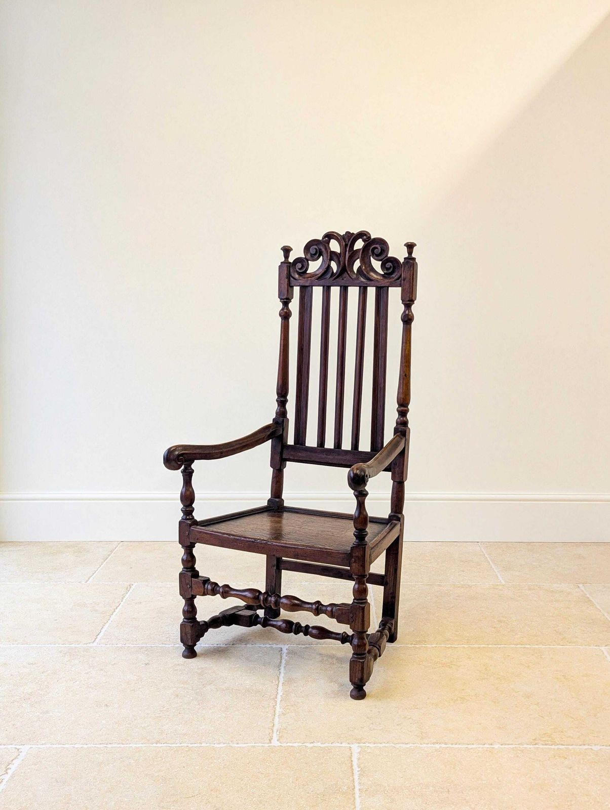 Antique William And Mary Oak Armchair C.1700 photo vinterior