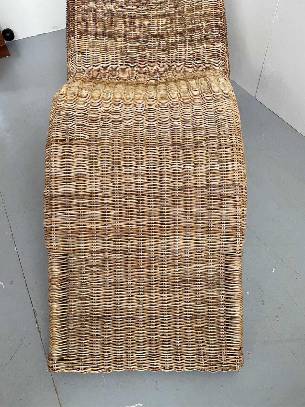 Vintage Ikea Karlskrona Chaise Longue Rattan, Wicker Bamboo 90s Postmodern photo buy