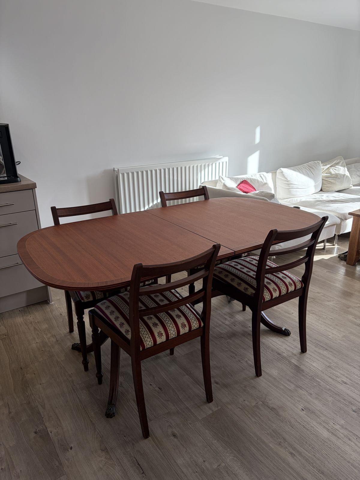 Macintosh 6 Seater Mahogany Table With 4 Chars photo for sale